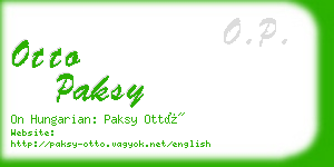 otto paksy business card